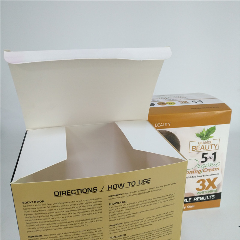 Custom Printed Cardboard Facial Cream Packaging Cosmetic Skincare Paper Box For Laundry Detergent