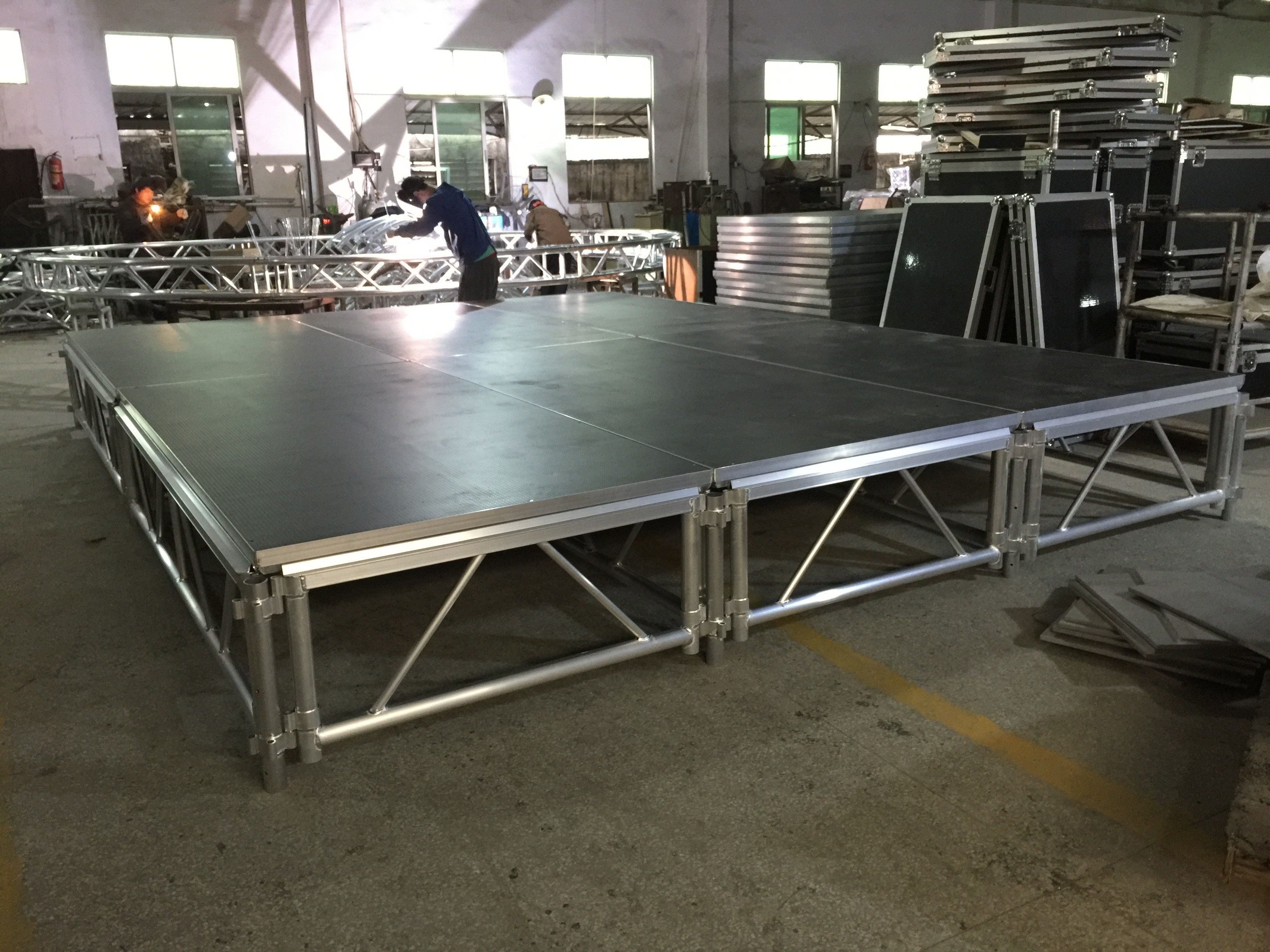 Used Aluminum Stage Deck Assembly Moving Aluminum Stage For Sale