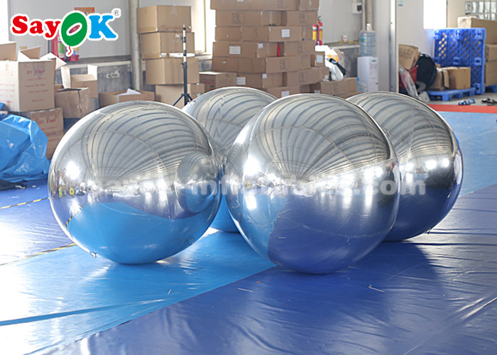 Sliver Giant Inflatable Balloon Mirror Ball Commercial Decoration