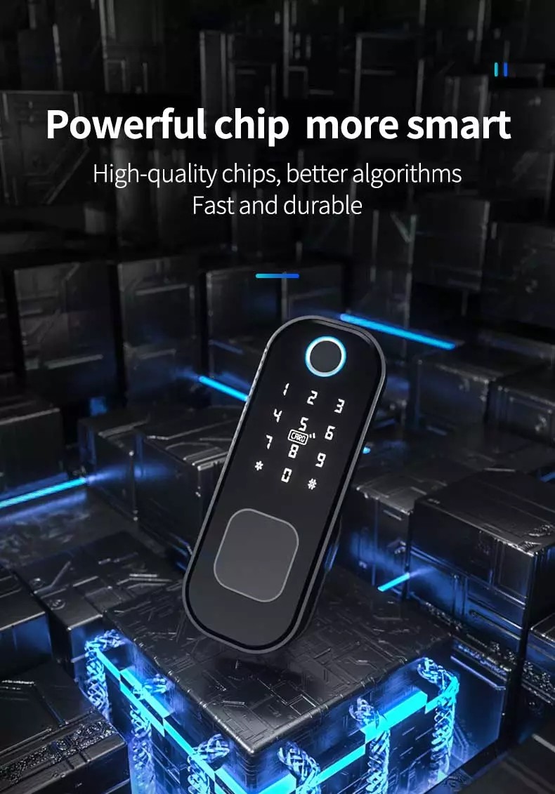 Bluetooth Fingerprint Rim Keypad Mechanical Key Nfc French Door Security Locks