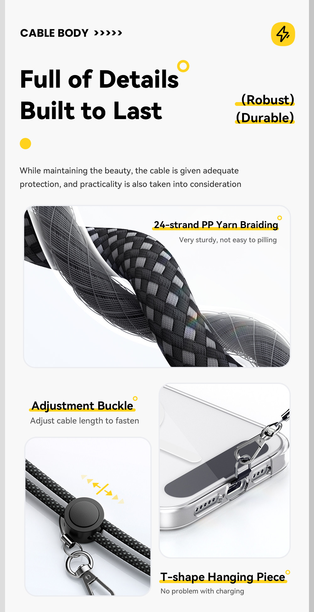 ESSAGER ES-X72 2 in 1 Massage Charging Usb C Cable 5A PD 100W Charger Type C to Type C Data Cable with Massage