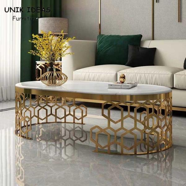 80x45cm Family Room Entertainment Luxury Center Tables Marble Stainless Steel