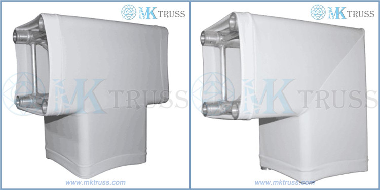 15-18 Degree Hardness Alu 290mm Box/Square Lighting Truss Corner Scrim/Cover/Sock/Cloth