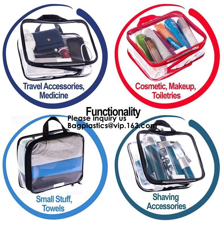 Clear Duffel Gym Bag Transparent PVC Carry Bag With Shoulder Strap,Cosmetic Carry Bag Magnet Pockets Detachable Shoulder