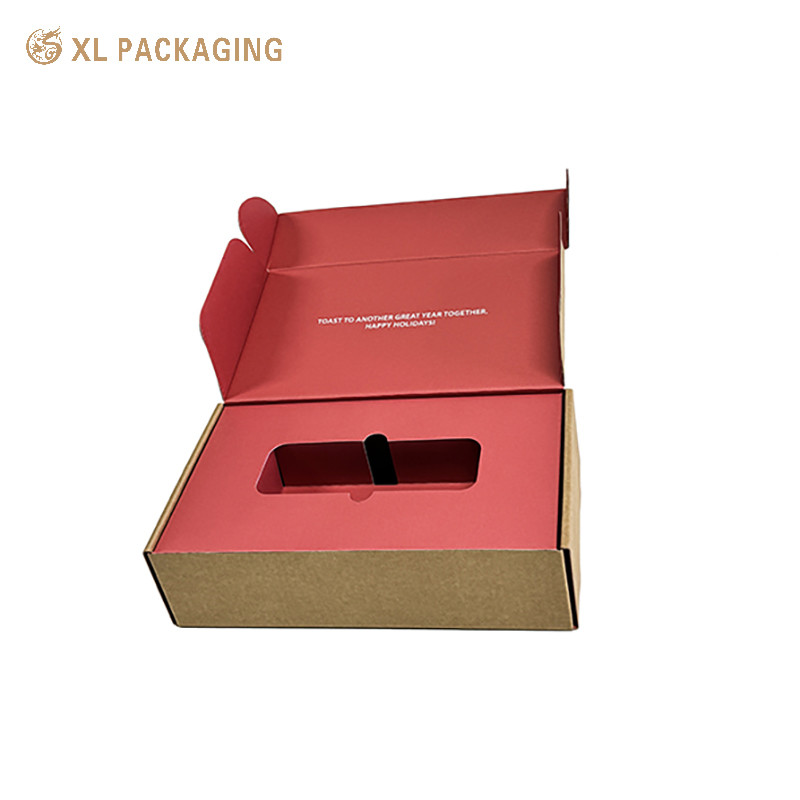 Kraft Inner Gift Shipping Box Clothing Tea Corrugated Mailer Boxes With Paper Tray Hold