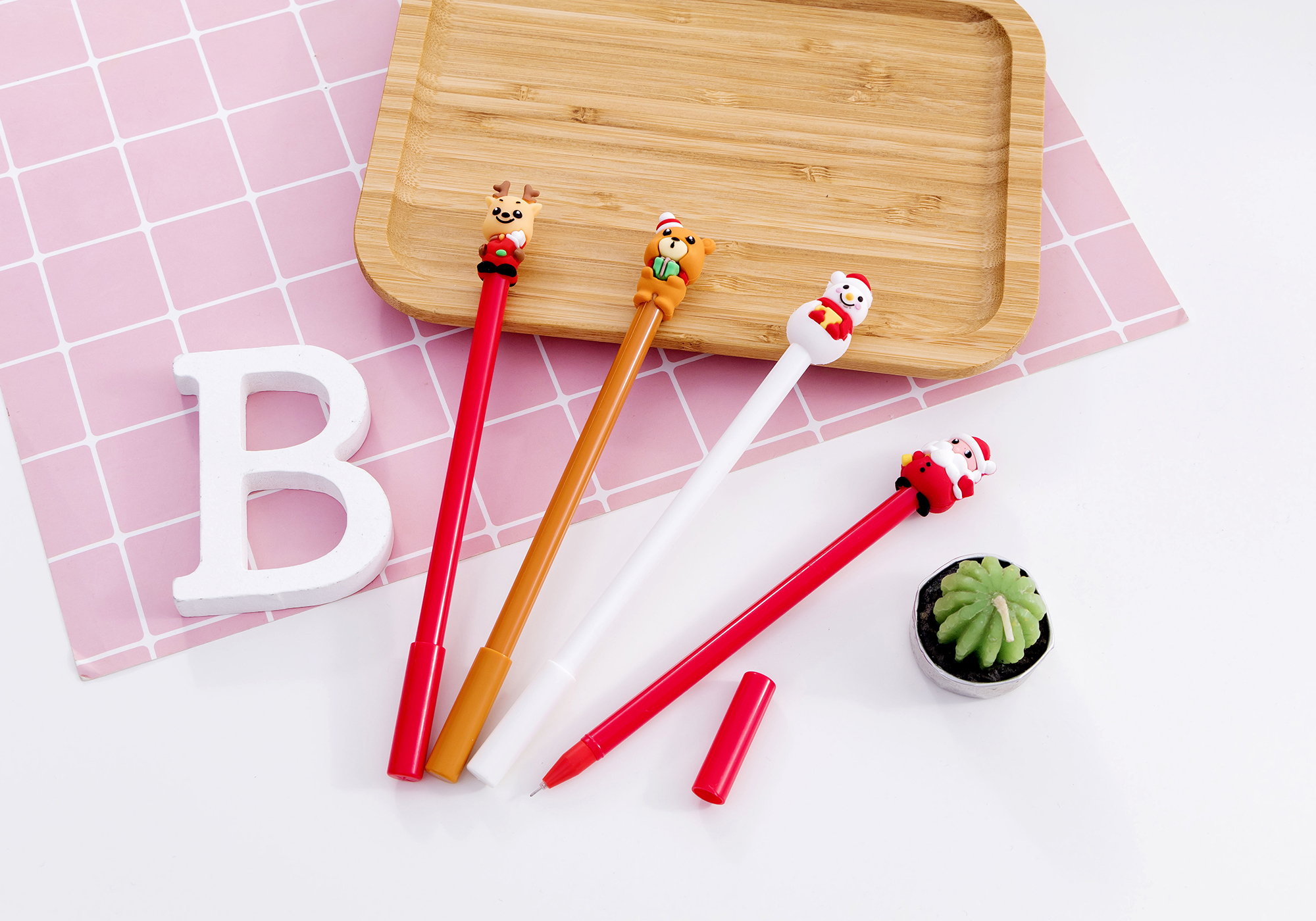 Colorful 3D Christmas Theme 0.5mm Gel Pen Creative Gift Small Prizes Neutral Pen