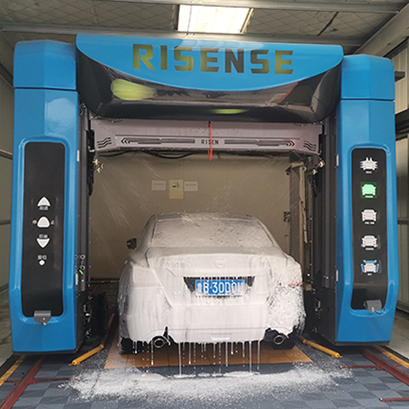 Hot-Dipped Galvanized Steel Frame Risense Double Arm Touch Free Brushless Car Wash System