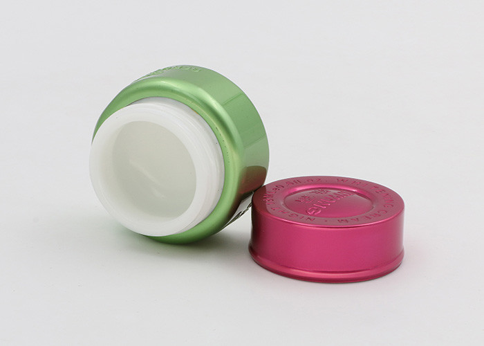 Custom Airless Cosmetic Sample Jars 15ml 30ml Green Wine Red Color