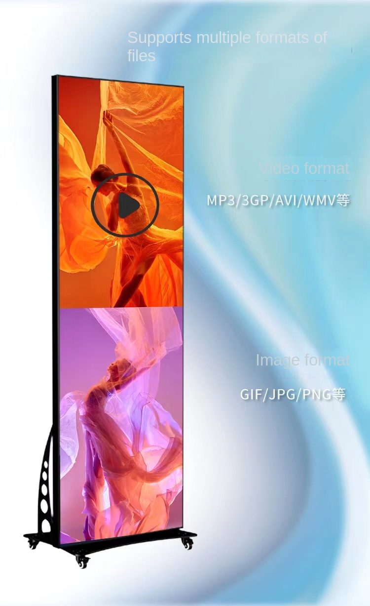 Full Color P2.5 P3 P4 Resolution Digital Advertising Poster For Indoor Display Screen