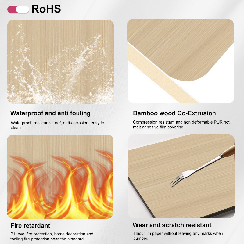 High Quality Carbon Crystal Board Fireproof Bamboo Charcoal Metal Board Veneer