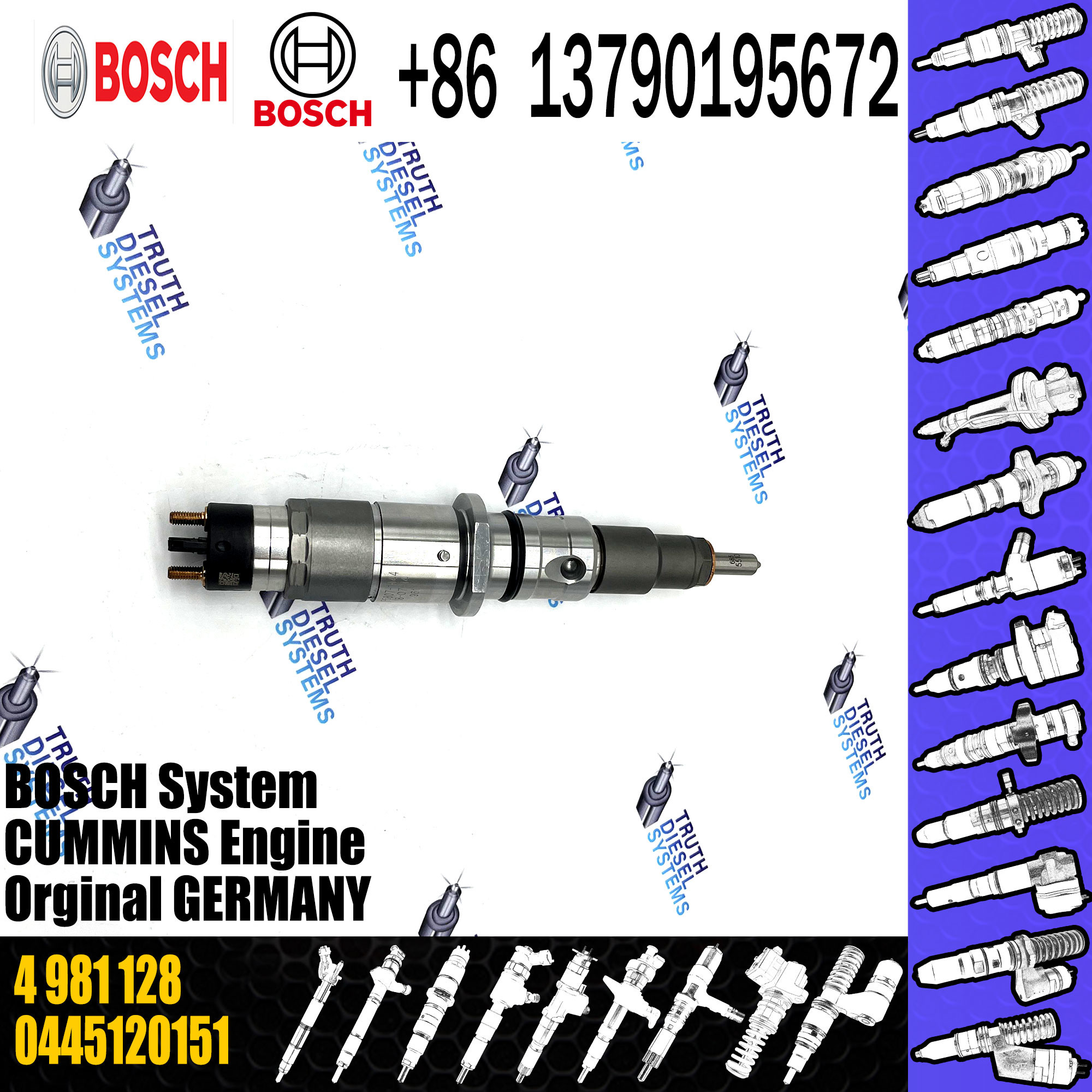 Fuel Injector 0433172200 DLLA143P2200 0445120151 5263312 4981128 0445120256 0445120239