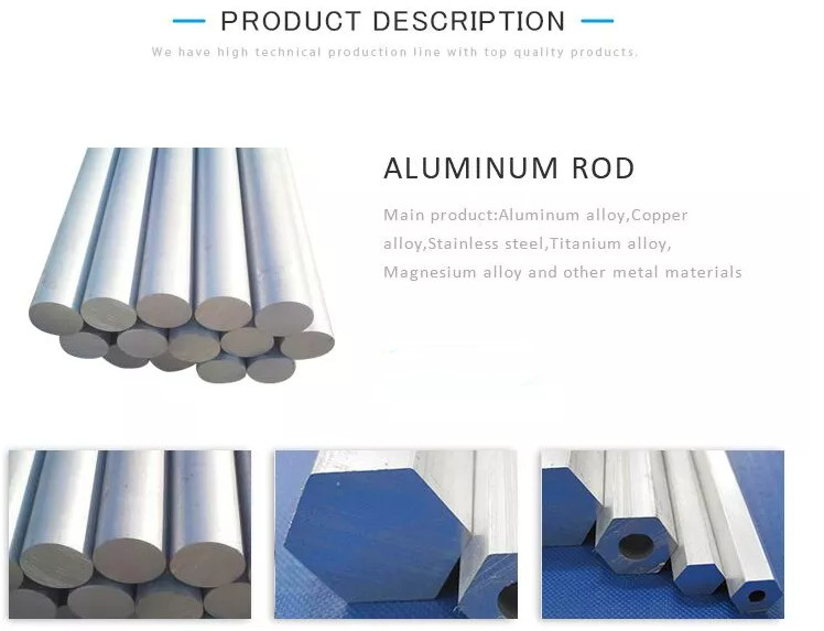 Pure Aluminium Rod Bar Grade 1050 1060 1100 1070 6000mm