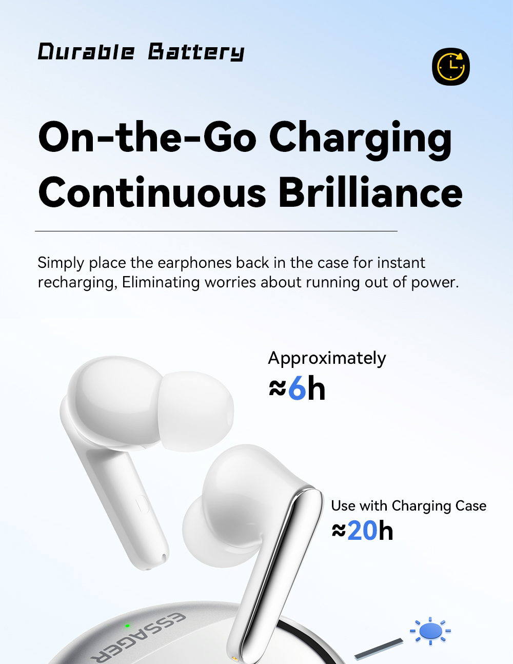 ESSAGER ES-06 Series TWS Wireless Earphones Noise Cancelling Earbuds Waterproof