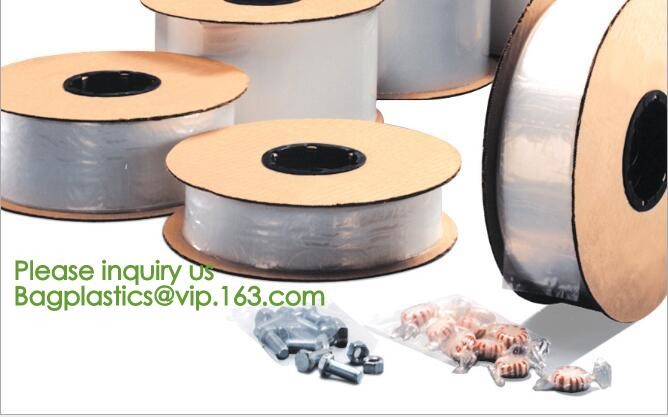 clear LLDPE easy tearing line pre-opened in roll bag,Factory custom LLDPE plastic autobag Preopened polybag on a Roll