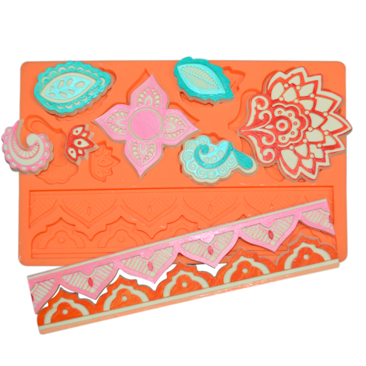 DIY Silicone Baking Utensils Cake Tools Fondant Silicone Lace Mat Sustainable