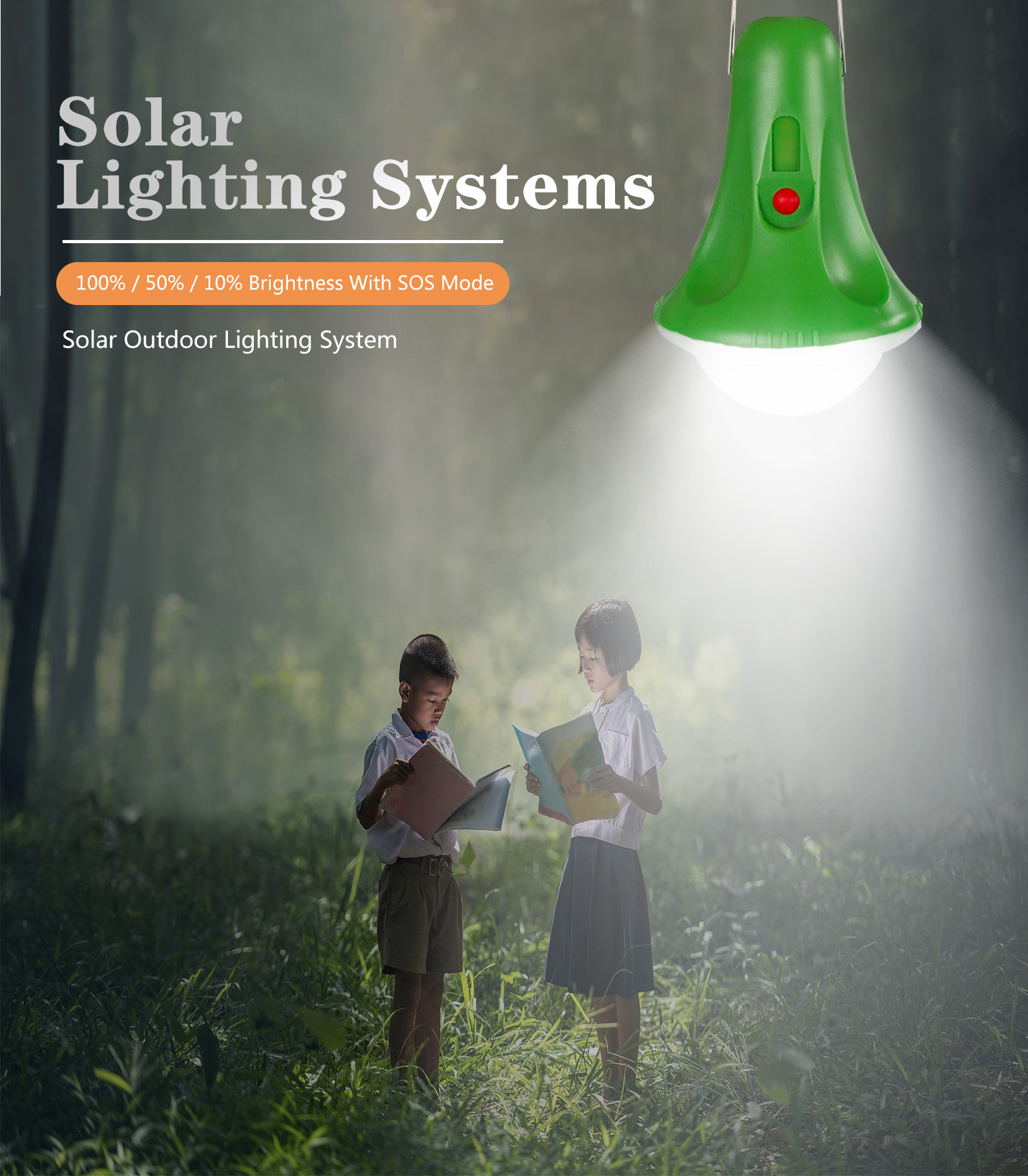 Solar Camping Light With 5200mah Li Battery Phone Charger Solar Flashlight