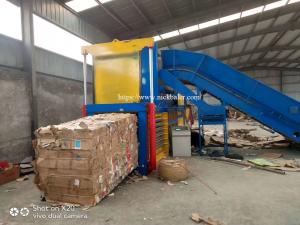 China Manufacturer semi-automatic waste paper baling machine plastics cotton wool velvet waste cardboard baler on sale