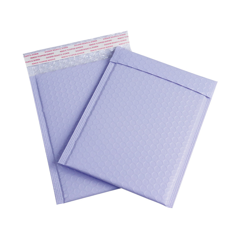 Self Sealing Purple Large Bubble Poly Mailers Thickness 140g