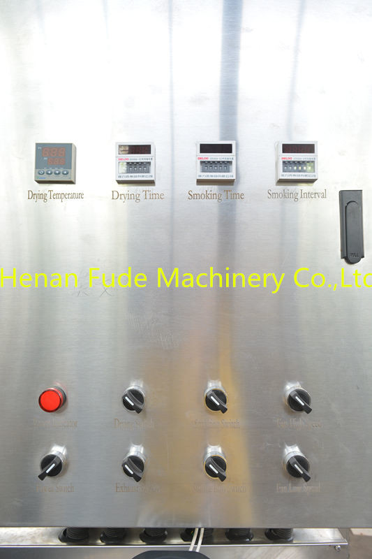 Smokehouse machine. automatic sausage smoking oven, chicken meat roaster