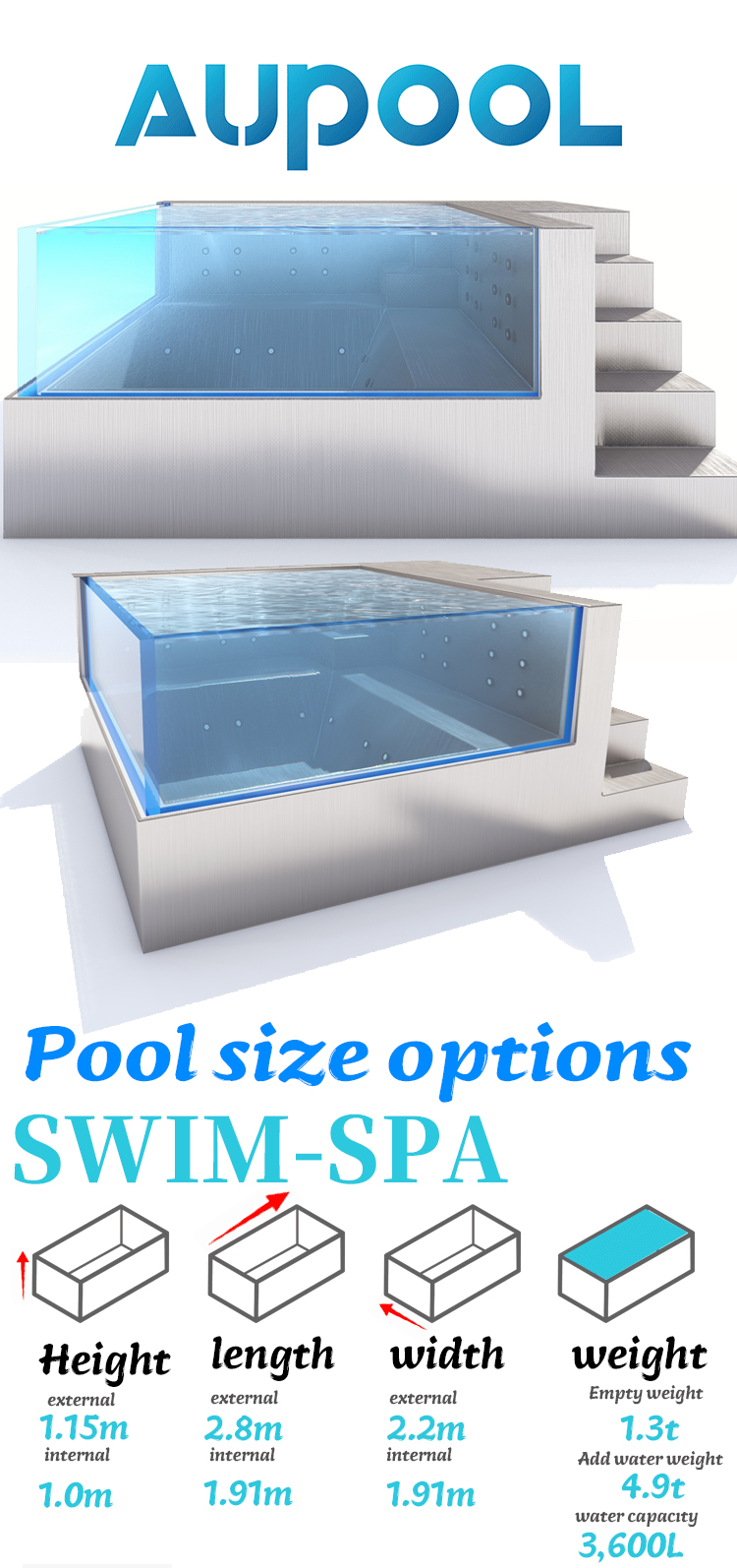 Upgrade Your Aquatic Experience with a Rectangular Stainless Steel Shipping Container