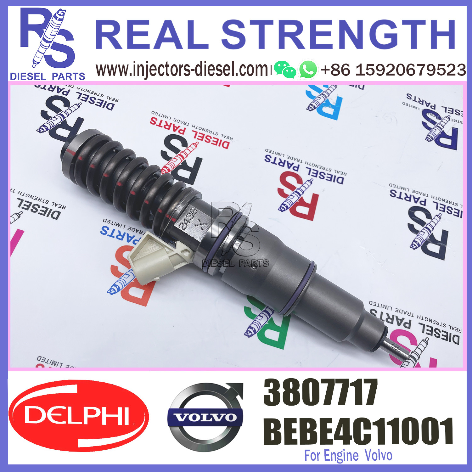 Common Rail V-O-L-V D12 Fuel Injectors 3807717 BEBE4C11001 Penta Marine Fuel Injector