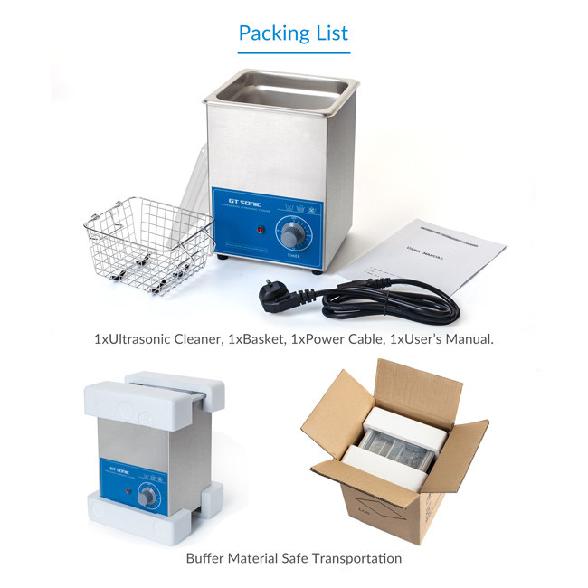 High Efficiency Parts Ultrasonic Cleaner Custom Color 190 * 170 * 220MM