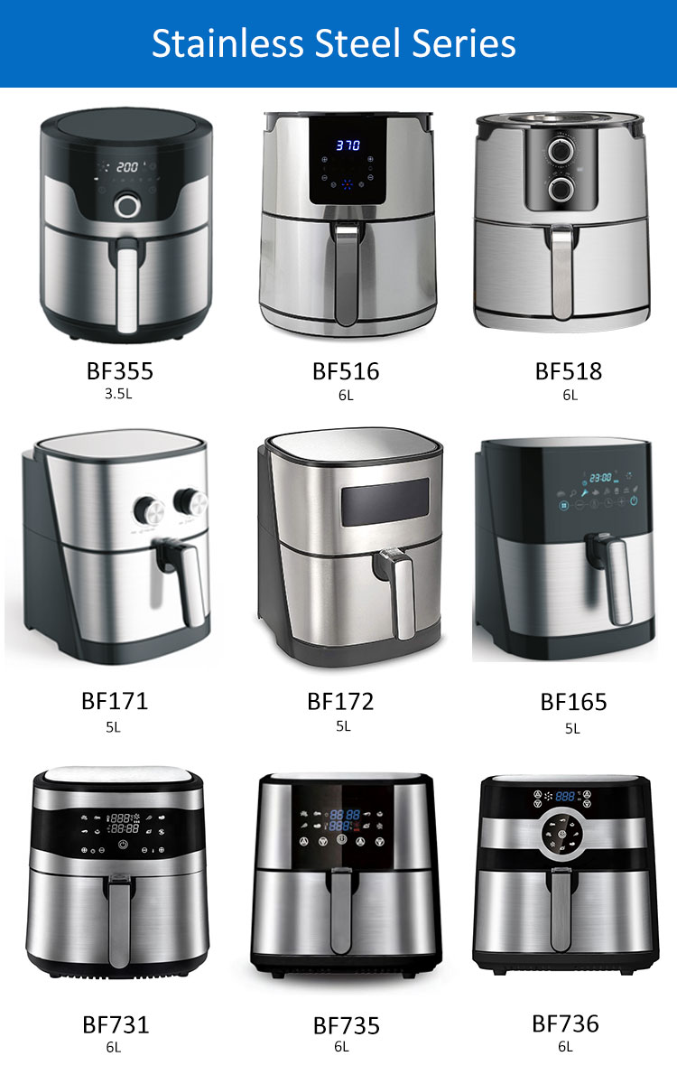 Small Size Non Stick Manual Air Fryer 1L 2.2L Digital Small Electric Air Fryer