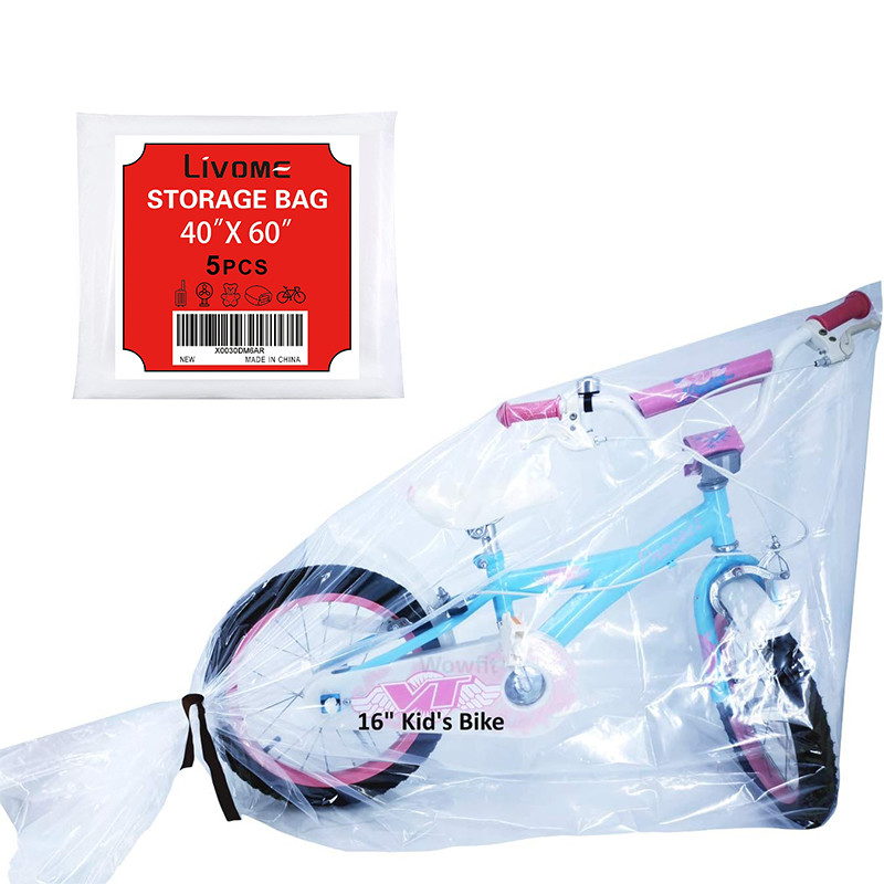 PE Clear Poly Bag Transparent Plastic Bag For Mattress Custom Size BigTop Open