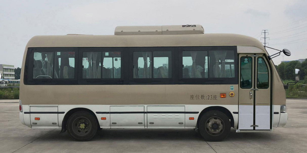 Brown 23 Seater Electric Bus EV Roadways Electric Passenger Bus