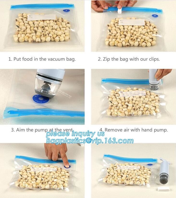 vacuum sealer storage bag Heat seal laminated transparent vacuum plastic food packing bags for sausage, BAGPLASTICS. BAG