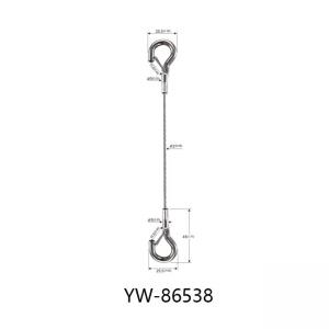 Buy cheap Steel Wire Rope Cable Lanyard With Stamped Eye And Snap Hooks YW86536 product