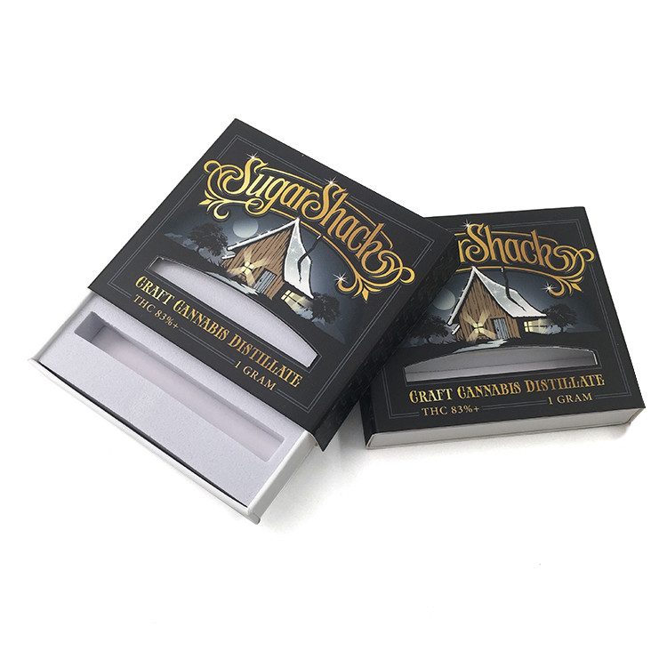 Matt Lamination Custom Printed Sleeve Boxes , Vape Cartridge Packaging 83mmx73mmx13.5mm