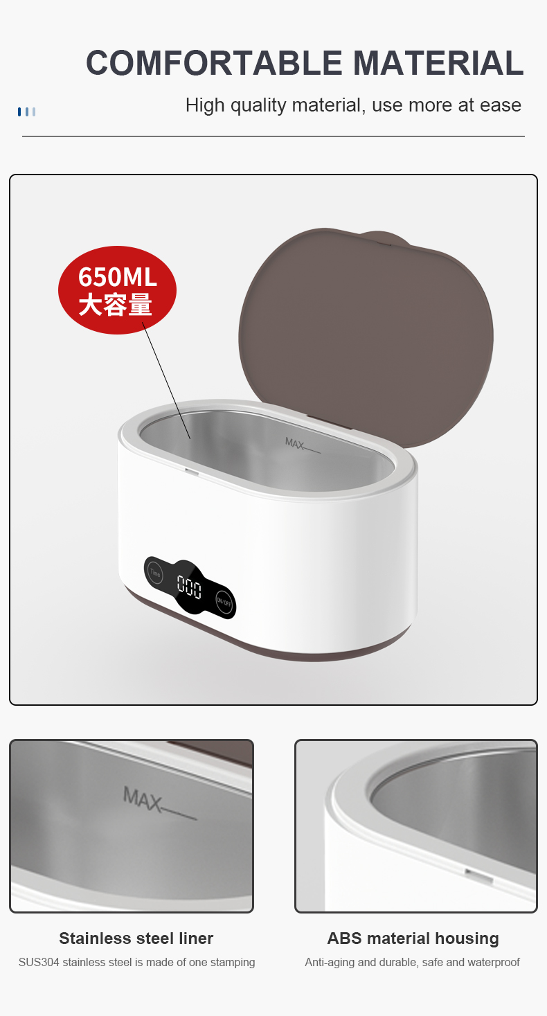 New household ultrasonic cleaners for jewelry eyeglasses watch cleaning