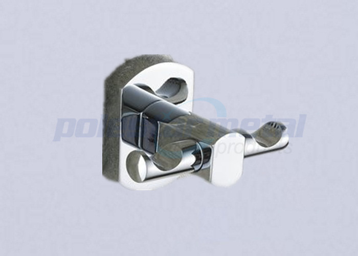 2-3/4" Width Polished Chrome Bathroom Hardware Accessories Double Robe Hook