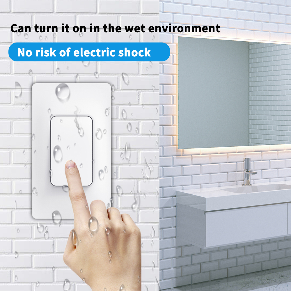 433Mhz Self Powered Wireless Switch Remote Light Switch Waterproof Wall Panel