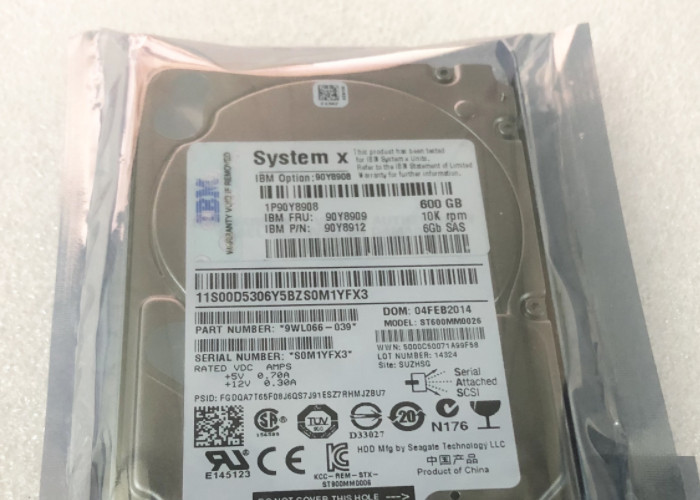 600G 10K SAS 2.5 Server Hard Disk , IBM Laptop Hard Drive A3EF 90Y8910 90Y8908
