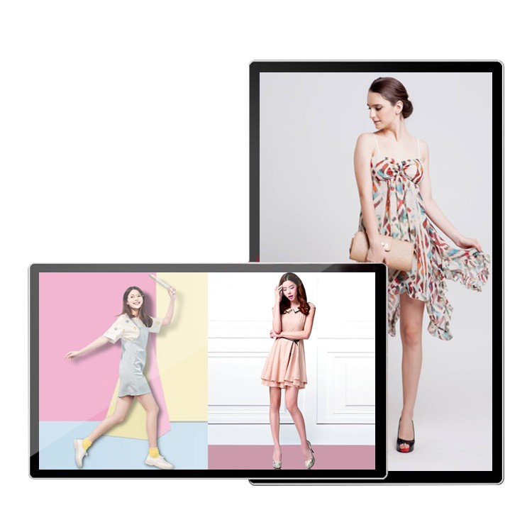 65" inch digital advertising loop player display LCD monitor with wall mounting bracket