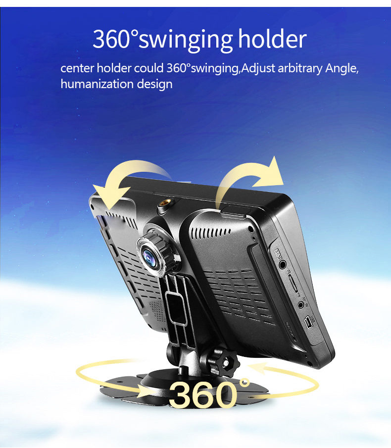 Integrated Sunshade Truck Dash Cam Arbitrary Angle Rear View Mirror