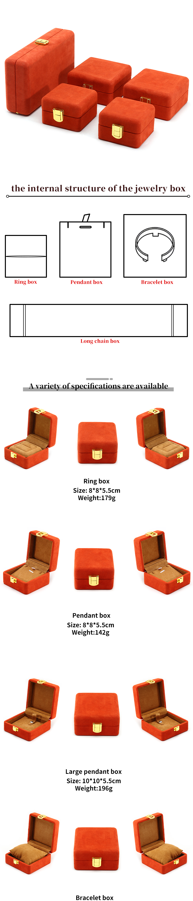 Red Soft Sleek Velvet Luxury Jewelry Storage Packaging with Gold Buckle Closure