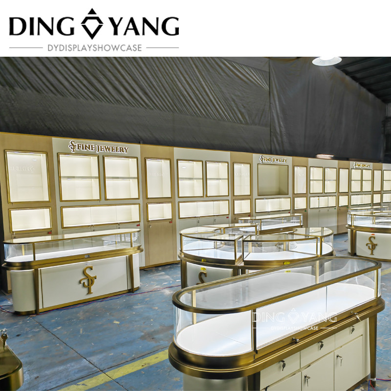 Modern Fashion Style Jewellery Showroom Furniture Design With Low Power Consumption Lights