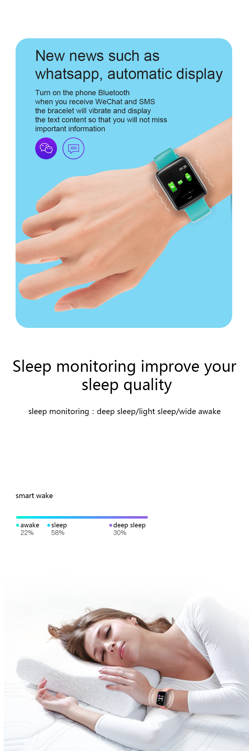 Steel 202 Full Touch SmartWatch 180 MAh Monitoring Health Heart Rate Smart Fitness Tracker