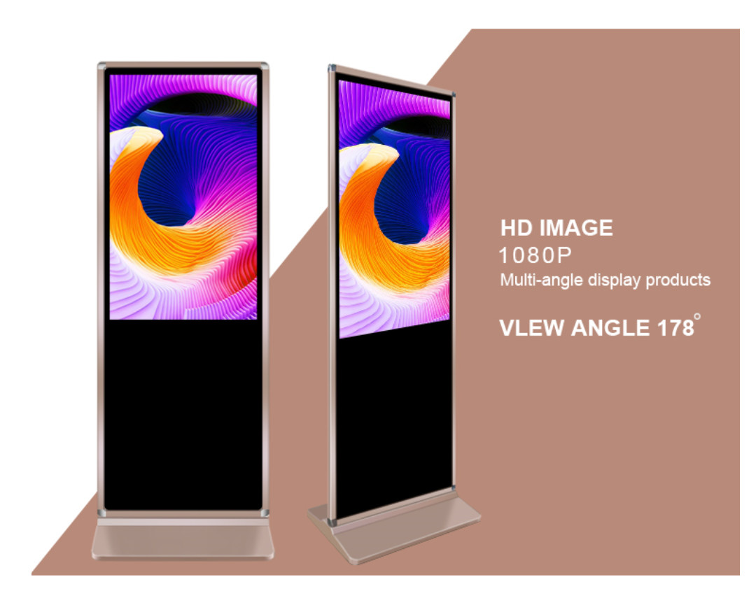Vertical LCD Digital Signage Display , LCD Advertising Player 450 cd/m2