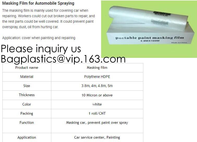 Car Disposable Plastic Seat Covers Vehicle Protectors, Five Set of Vehicle Maintenance Protection, Masking Dust Covers