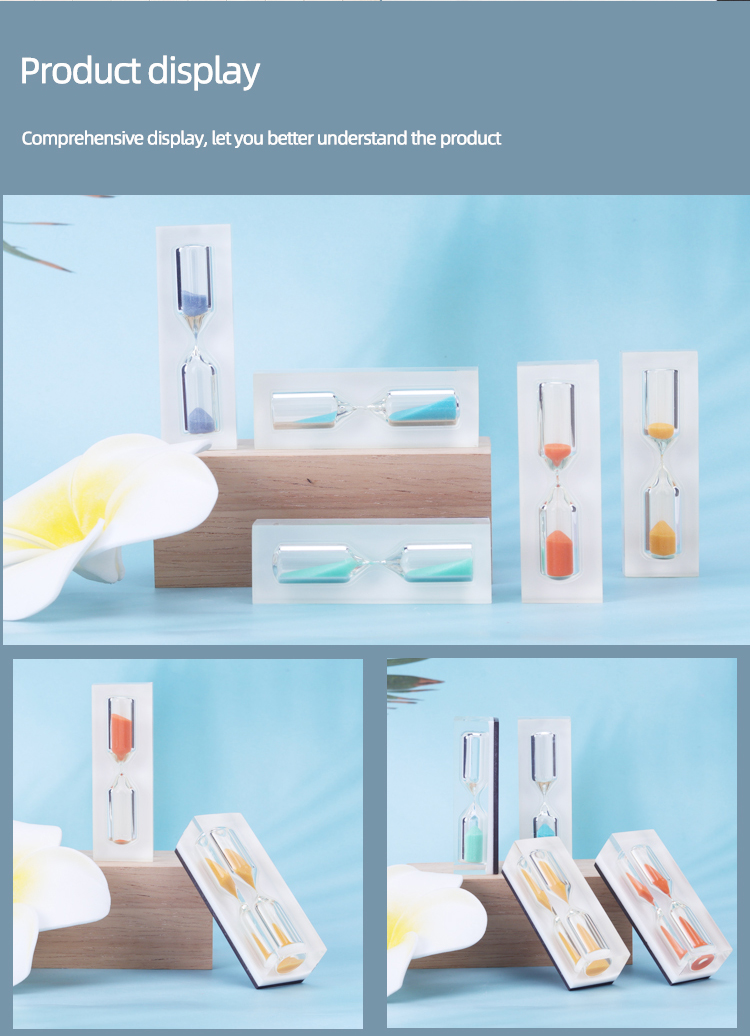 smalll Acrylic Hourglass Sand Clock 5 Minutes 3 minutes 2 Minutes 1 Minutes Free Sample