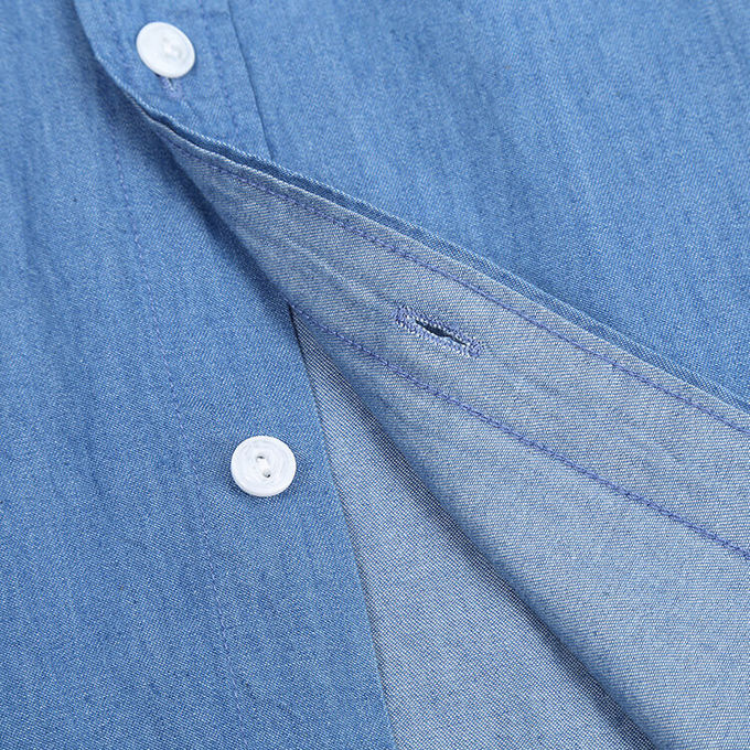 Flannel Custom Business Shirts Uniform Regular Fit Cotton Lining Fashionable