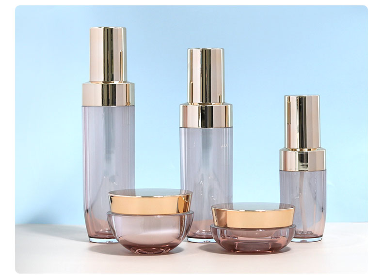 Acrylic Industrial Cosmetic Lotion Pump Bottle , Essential Oil Bottle With Collar Material