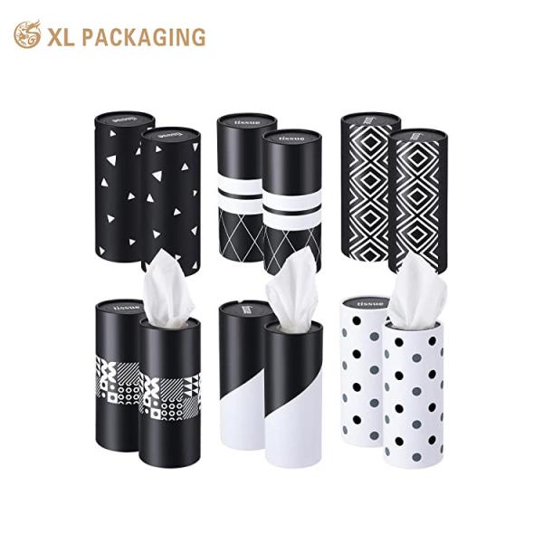 Round Paper Tube Tissue Box Packaging Colorful Car Tissue Free Sample Factory