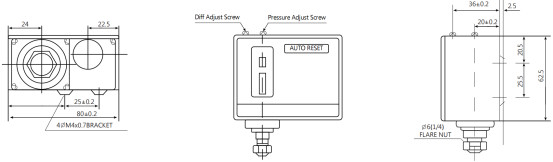 Keram Controls Adjustabe Pressure Switches Sensor For Pressure Monitoring