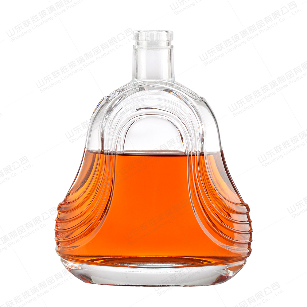 Glass Lid Personalised Whiskey Bottle 200ml 500ml 700ml 750ml For Beverage And Industrial