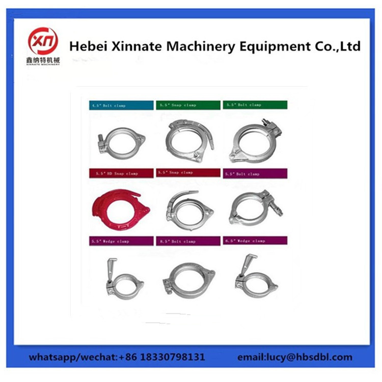 130 Bar Concrete Pump Clamp Coupling With Safety Pins 2in To 8in